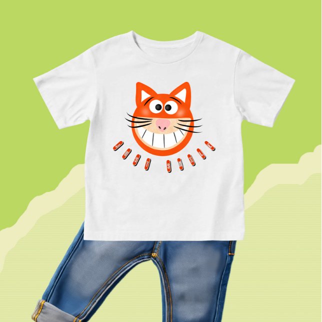 Camiseta De Bebé Cara divertida de gato (Subido por el creador)