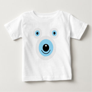 Camiseta De Bebé Cara divertida de oso blanco
