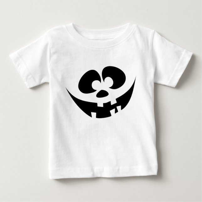 Camiseta De Bebé Cara divertida torpe de la linterna de Jack-o' (Anverso)