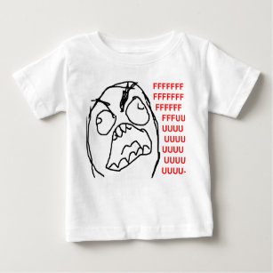 Camiseta De Bebé Cara enojada Meme de la rabia de Fuu Fuuu del