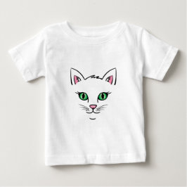 Camiseta De Bebé Cara flotante de gato
