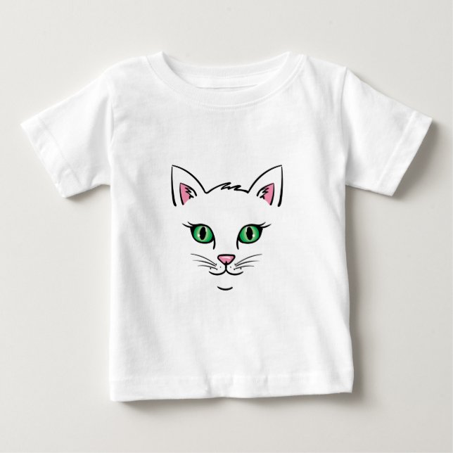 Camiseta De Bebé Cara flotante de gato (Anverso)