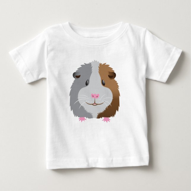 Camiseta De Bebé cara linda del conejillo de Indias (Anverso)