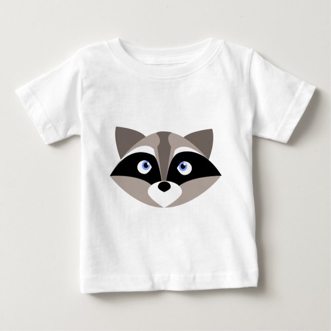 Camiseta De Bebé Cara linda del mapache (Anverso)