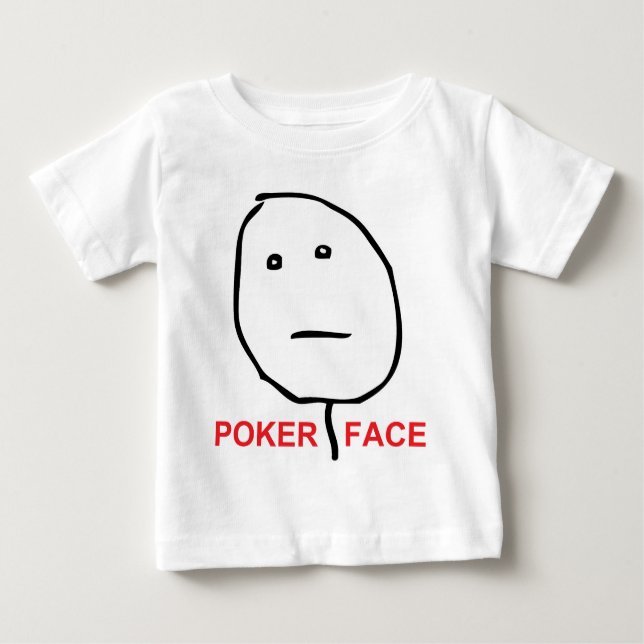 Camiseta De Bebé Cara Meme de la rabia de la cara de póker (Anverso)