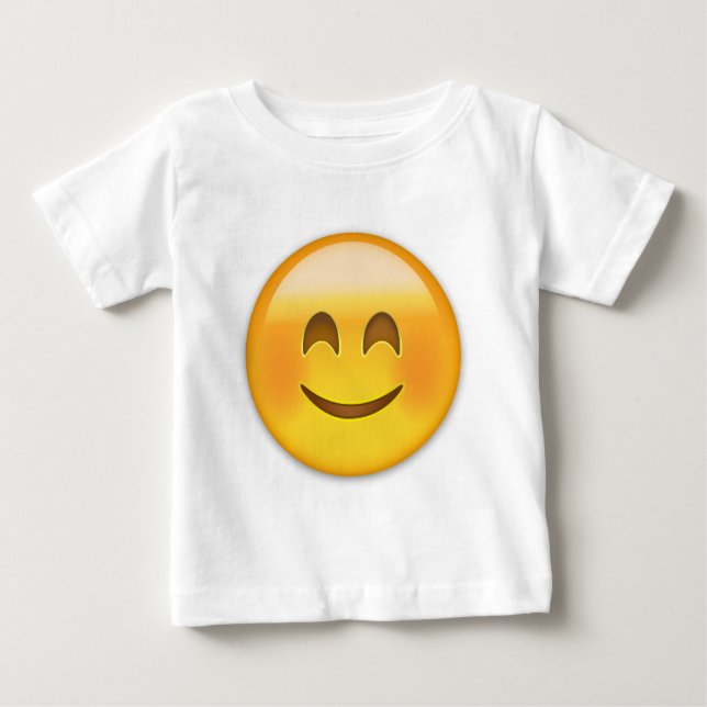 Camiseta De Bebé Cara sonriente con emoji sonriente de los ojos (Anverso)