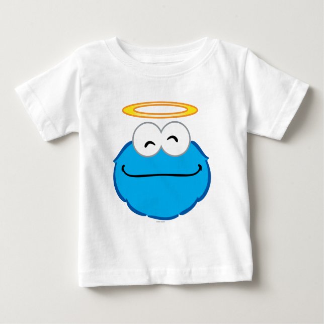 Camiseta De Bebé Cara sonriente de cookie con Halo (Anverso)