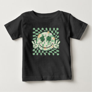 Camiseta De Bebé Cara Sonriente de Trébol Día de San Patricio Diver
