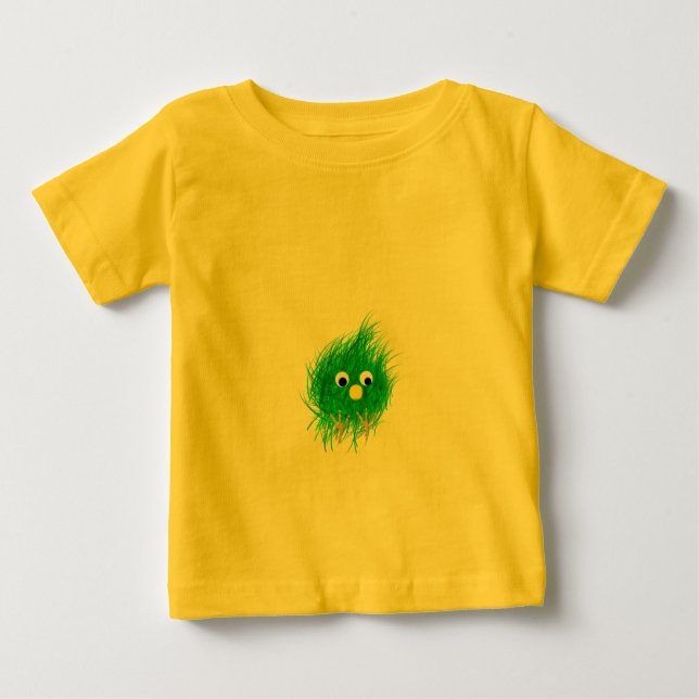 Camiseta De Bebé Cara verde borrosa (Anverso)
