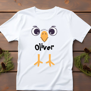 Camiseta De Bebé Cara y Piernas de Pájaro Divertidas