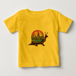 Camiseta De Bebé Caracol adornado con detalles intrincados