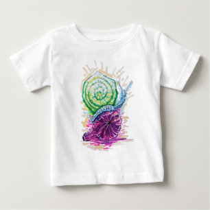 Camiseta De Bebé Caracol en la higuera colorido