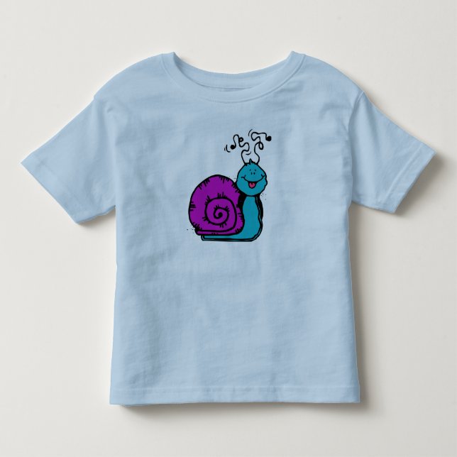 Camiseta De Bebé Caracol morado (Anverso)