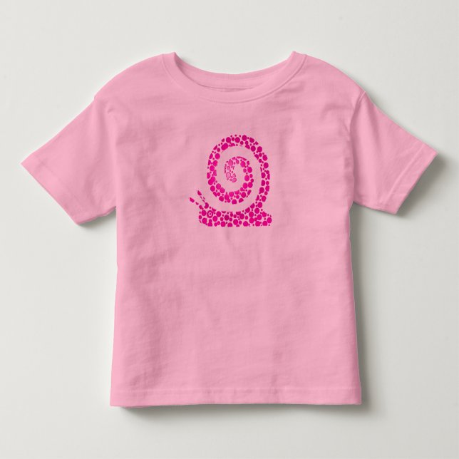 Camiseta De Bebé Caracol rosa (Anverso)