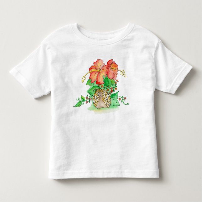 Camiseta De Bebé Caracoles en el jardín (Anverso)