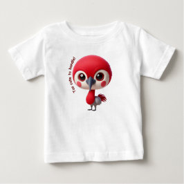Camiseta De Bebé Carácter Adorable de pájaro rojo