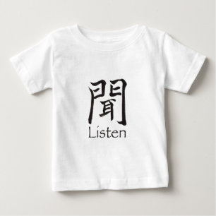 Camiseta De Bebé Carácter kanji de escucha