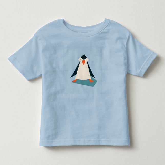 Camiseta De Bebé Carácter pingüino de origami (Anverso)