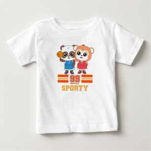 Camiseta De Bebé Caracteres de Bright and Fun Animal Frienz