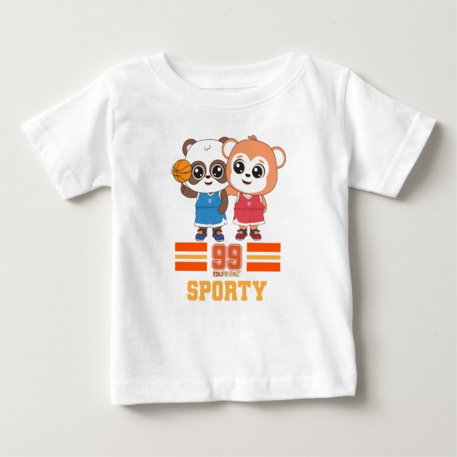 Camiseta De Bebé Caracteres de Bright and Fun Animal Frienz (Anverso)