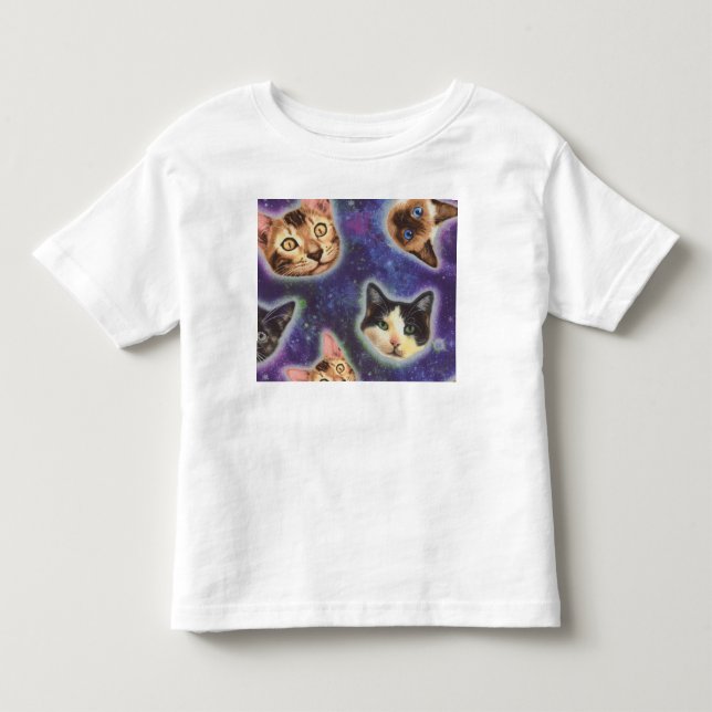 Camiseta De Bebé Caras de gato con diferentes razas y patrones (Anverso)