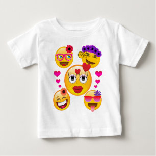 Camiseta De Bebé Caras lindas de la emoji para los niños y los