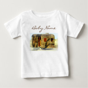 Camiseta De Bebé Caravana de madera clásica de época