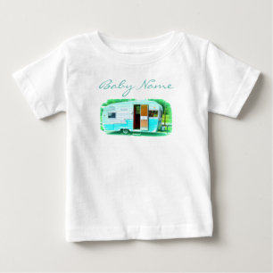 Camiseta De Bebé Caravana de remolques clásica de época Thunder_Cov