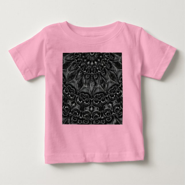Camiseta De Bebé Carbón Mandala Baby T-Shirt (Anverso)
