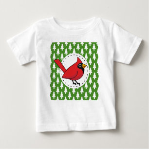 Camiseta De Bebé Cardenal rojo personalizado sobre el patrón de los