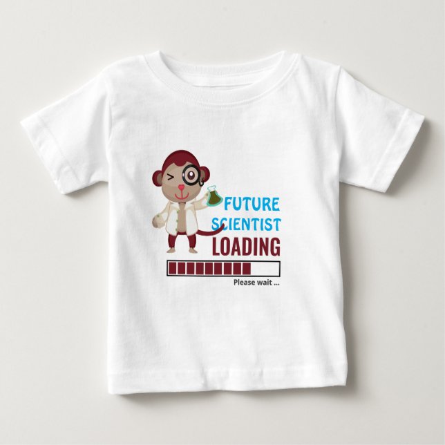 Camiseta De Bebé Carga de Científicos Futuros | Mono de cumpleaños  (Anverso)