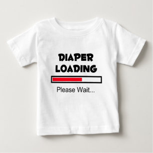 Camiseta De Bebé Cargamento del pañal - espere por favor…