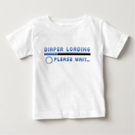 Camiseta De Bebé Cargando pañales, espere