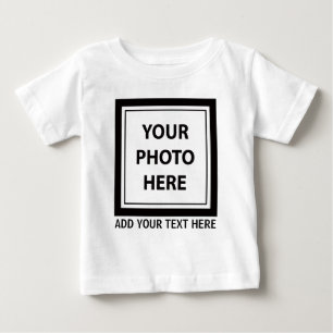 Camiseta De Bebé Cargar foto de imagen y añadir texto - Personaliza