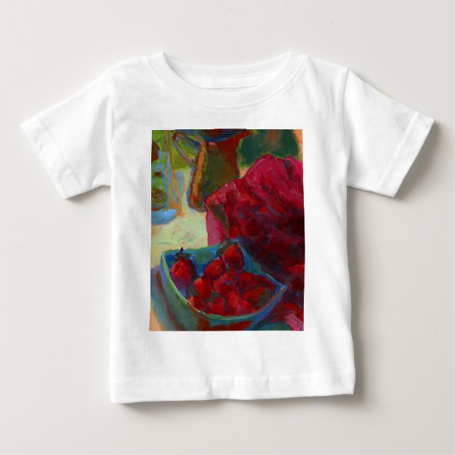 Camiseta De Bebé Cargar tu trabajo de arte | Convertir la pintura P (Anverso)