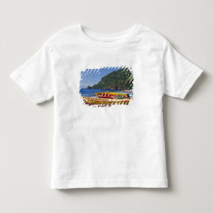 Camiseta De Bebé Caribe, BWI, Santa Lucía, Barcos de vela, Soufrier
