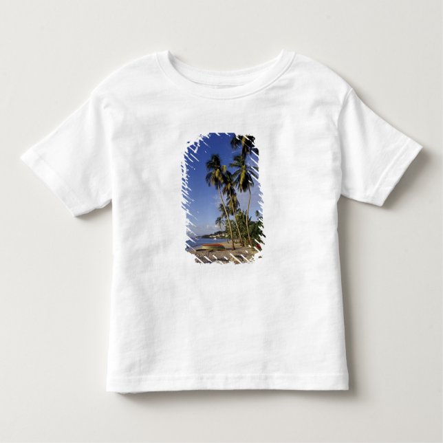 Camiseta De Bebé CARIBE, Granada, St. George, barcos en la palma (Anverso)