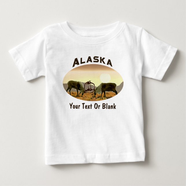 Camiseta De Bebé Caribou Duel - Alaska (Anverso)