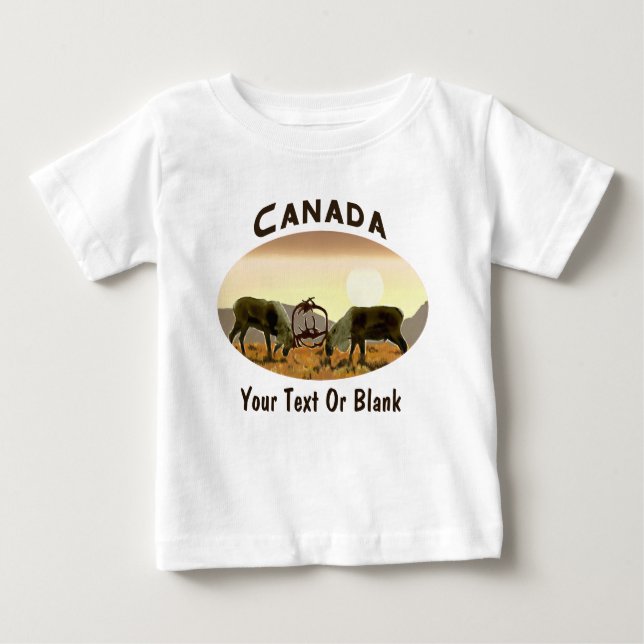 Camiseta De Bebé Caribou Duel - Canadá (Anverso)