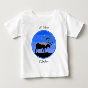 Camiseta De Bebé Caribou in Winter - Arte original de la vida salva