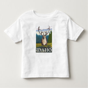 Camiseta De Bebé Caribú en el salvaje - Idaho