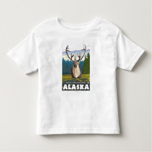 Camiseta De Bebé Caribú en el salvaje - parque nacional de Denali,
