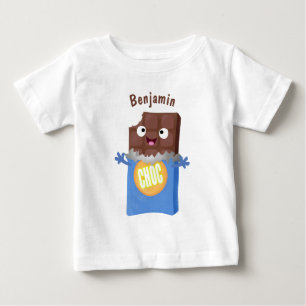 Camiseta De Bebé Caricatura de dibujos animados de un dulce chocola
