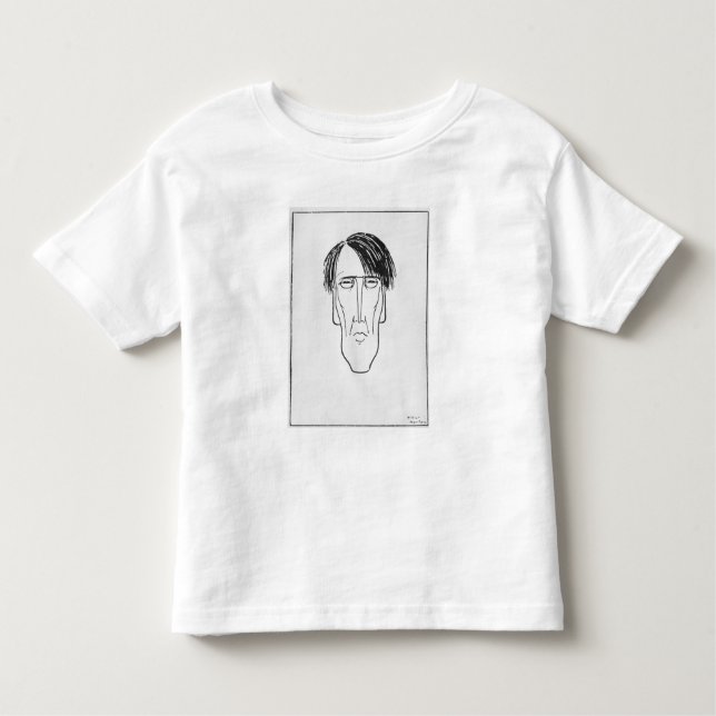 Camiseta De Bebé Caricatura de W.B. Yeats, 1898 (Anverso)