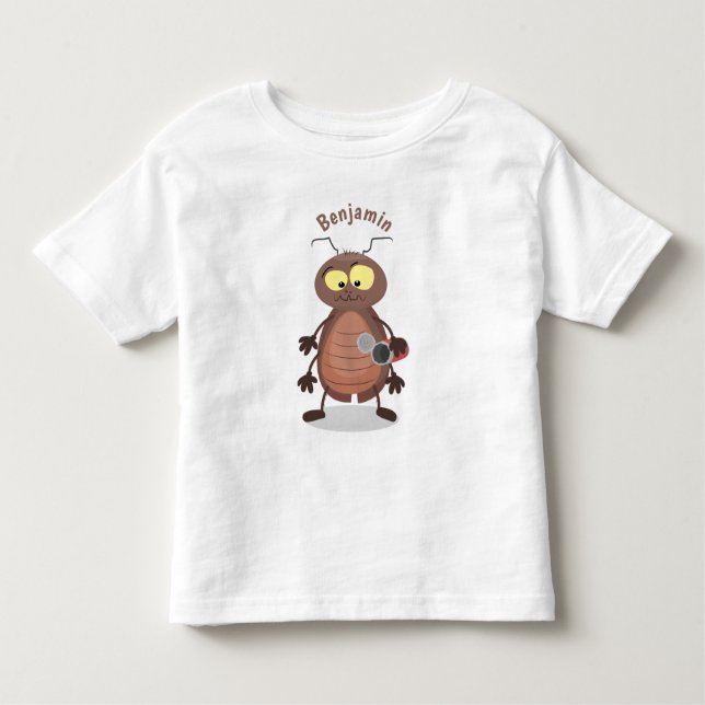 Camiseta De Bebé Caricatura divertida de una cucaracha linda (Anverso)