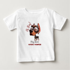 Camiseta De Bebé Caricaturas de perro lindo Baby Shower para niño