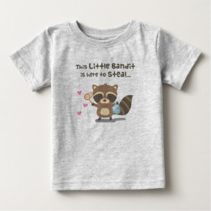 Camiseta De Bebé Cariñosa Mapache Bandido Enmascarado para Bebés
