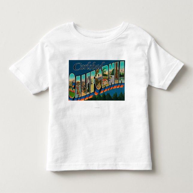 Camiseta De Bebé Carlsbad, California - escenas grandes de la letra (Anverso)