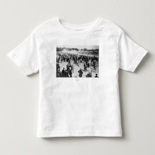 Camiseta De Bebé Carrera de caballos en la fotografía de Saratoga