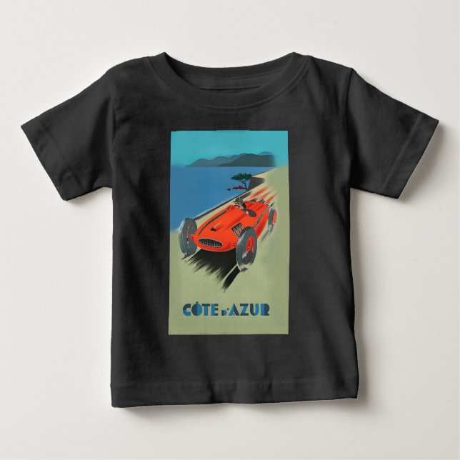 Camiseta De Bebé Carreras automática vintage (Anverso)